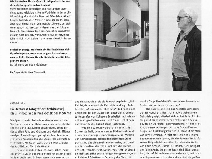 Klaus Kinold. Ausstellung im Architekturmuseum München